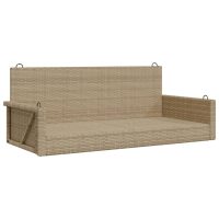 vidaXL Gungbänk beige 119x56x48 cm konstrotting - Bild 2