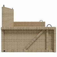 vidaXL Gungbänk beige 119x56x48 cm konstrotting - Bild 5