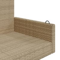 vidaXL Gungbänk beige 119x56x48 cm konstrotting - Bild 7