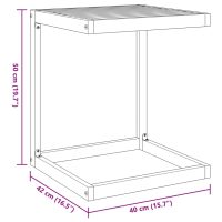 vidaXL C-bord 42x40x50 cm massivt akaciaträ - Bild 9