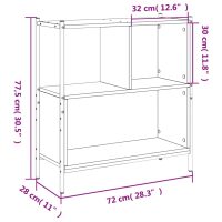 vidaXL Bokhylla sonoma-ek 72x28x77,5 cm konstruerat trä - Bild 11