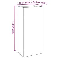 vidaXL Odlingslåda olivgrön 32x27,5x75 cm kallvalsat stål - Bild 9