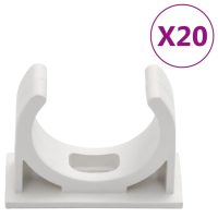 vidaXL Kabelkanal med klämmor Ø30 mm 10 m PVC - Bild 3