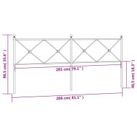 vidaXL Huvudgavel metall svart 200 cm - Bild 6