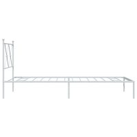 vidaXL Sängram med huvudgavel metall vit 90x200 cm - Bild 5