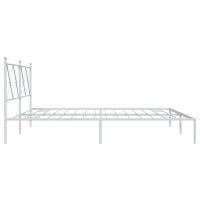 vidaXL Sängram med huvudgavel metall vit 183x213 cm - Bild 5