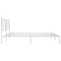 vidaXL Sängram med huvudgavel metall vit 193x203 cm - Bild 5