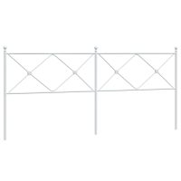 vidaXL Huvudgavel metall vit 200 cm - Bild 2