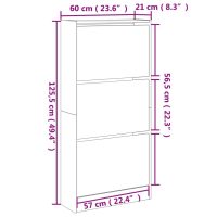 vidaXL Skohylla svart 60x21x125,5 cm konstruerat trä - Bild 9