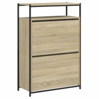 vidaXL Skohylla sonoma-ek 75x34x112 cm konstruerat trä - Bild 4