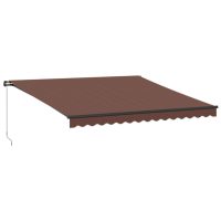 vidaXL Markis manuellt infällbar brun 400x350 cm - Bild 2