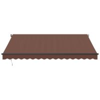 vidaXL Markis manuellt infällbar brun 400x350 cm - Bild 3