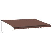 vidaXL Markis manuellt infällbar brun 500x350 cm - Bild 2