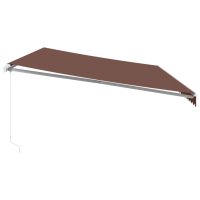 vidaXL Markis manuellt infällbar 600x300 cm brun - Bild 4