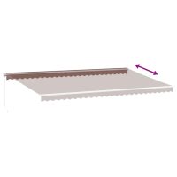 vidaXL Markis manuellt infällbar 600x300 cm brun - Bild 5