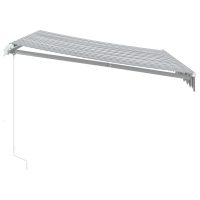 vidaXL Markis manuellt infällbar antracit&vit 300x250 cm - Bild 4