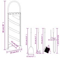 vidaXL Brasverktygsset 5 delar 23x15x66 cm stål - Bild 10