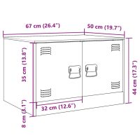 vidaXL Soffbord rosa 67x50x44 cm stål - Bild 12