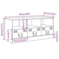 vidaXL TV-skåp rosa 99x39x44 cm stål - Bild 12