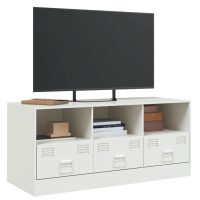 vidaXL TV-skåp vit 99x39x44 cm stål - Bild 4