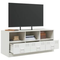 vidaXL TV-skåp vit 99x39x44 cm stål - Bild 5