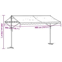 vidaXL Fristående markis blå och vit 400x300 cm tyg och stål - Bild 11