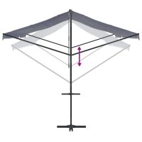 vidaXL Fristående markis blå och vit 500x300 cm tyg och stål - Bild 7