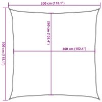 vidaXL Solsegel sandfärgat 3x3 m 100% polyesteroxford - Bild 10