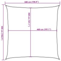 vidaXL Solsegel sandfärgat 5x5 m 100% polyesteroxford - Bild 10