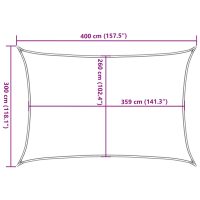 vidaXL Solsegel ljusgrå 4x3 m 100% polyesteroxford - Bild 10