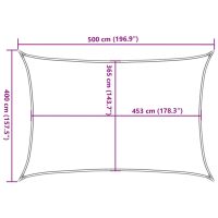 vidaXL Solsegel ljusgrå 5x4 m 100% polyesteroxford - Bild 10