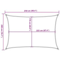 vidaXL Solsegel sandfärgat 2,5x2 m 100% polyesteroxford - Bild 10