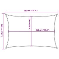 vidaXL Solsegel sandfärgat 3x2 m 100% polyesteroxford - Bild 10