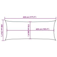 vidaXL Solsegel sandfärgat 4,5x2 m 100% polyesteroxford - Bild 10