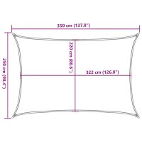 vidaXL Solsegel sandfärgat 3,5x2,5 m 100% polyesteroxford - Bild 10