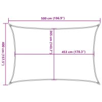 vidaXL Solsegel sandfärgat 5x4 m 100% polyesteroxford - Bild 10