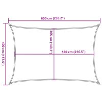 vidaXL Solsegel sandfärgat 6x4 m 100% polyesteroxford - Bild 10