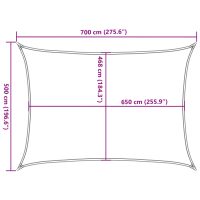 vidaXL Solsegel sandfärgat 7x5 m 100% polyesteroxford - Bild 10