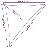 vidaXL Solsegel ljusgrå 3x4x5 m 100% polyesteroxford - Bild 10