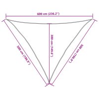 vidaXL Solsegel ljusgrå 5x5x6 m 100% polyesteroxford - Bild 10