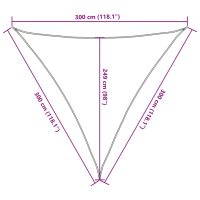 vidaXL Solsegel sandfärgat 3x3x3 m 100% polyesteroxford - Bild 10