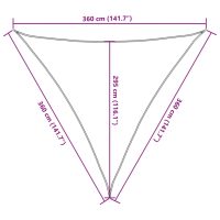 vidaXL Solsegel sandfärgat 3,6x3,6x3,6 m 100% polyesteroxford - Bild 10