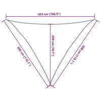 vidaXL Solsegel sandfärgat 3x3x4,24 m 100% polyesteroxford - Bild 10