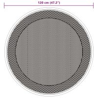 vidaXL Utomhusmatta grön Ø120 cm PP - Bild 6