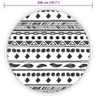 vidaXL Utomhusmatta grå Ø200 cm PP - Bild 6