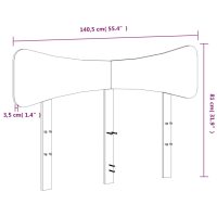 vidaXL Huvudgavel vit 135 cm massiv furu - Bild 9