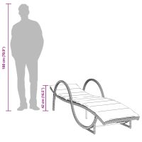 vidaXL Solsängar 2 st med bord ljusgrå konstrotting - Bild 12