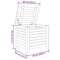 vidaXL Förvaringslåda med lock RANA vit 60x49x54 cm massiv furu - Bild 9