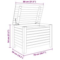 vidaXL Förvaringslåda med lock RANA 80x49x54 cm massiv furu - Bild 9