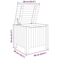 vidaXL Förvaringslåda med lock RANA vit 60x49x54 cm massiv furu - Bild 9